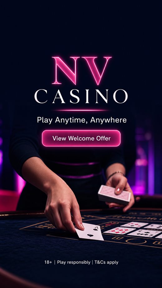 NV Casino promotional banner — welcome package up to €2,000 + 225 free spins